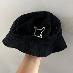 Galantis black embroidered bucket hat